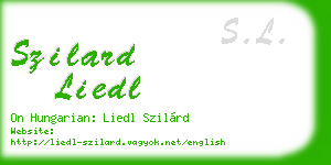 szilard liedl business card