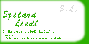 szilard liedl business card